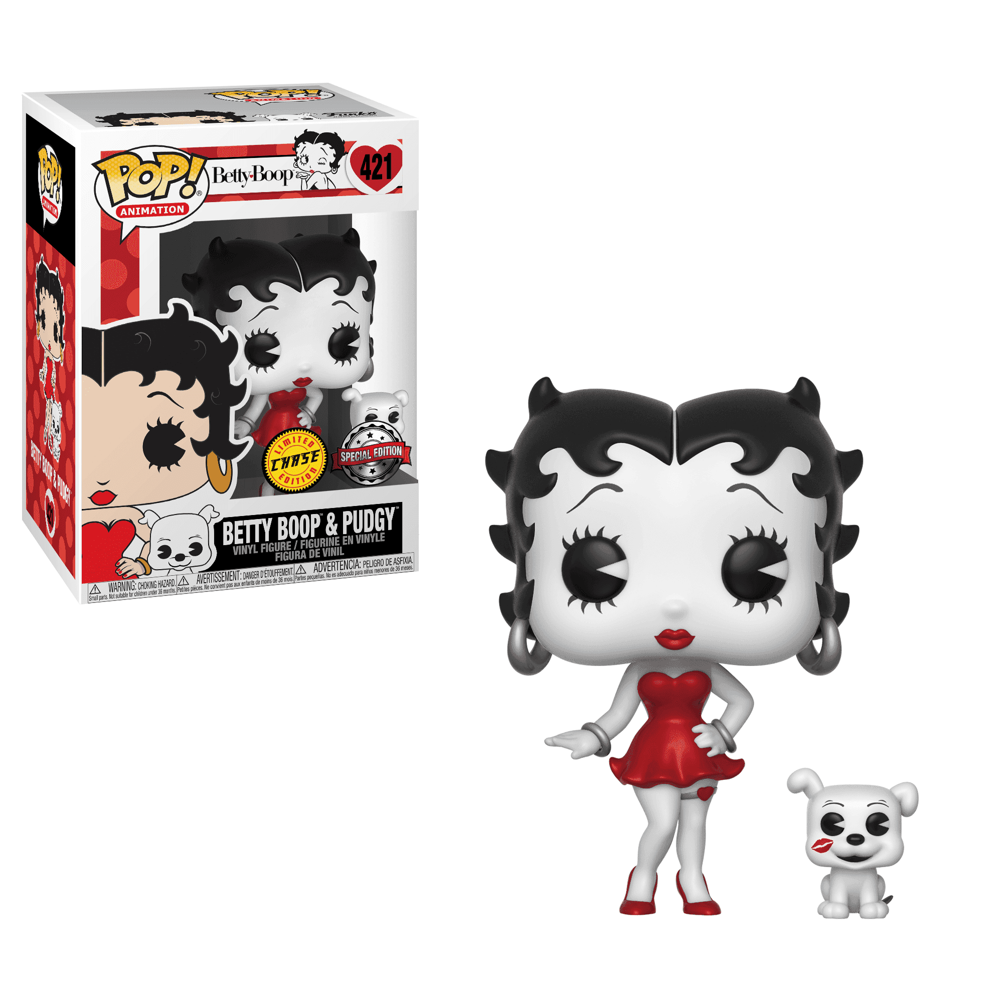 image de Betty Boop (w/ Pudgy) (Black and White , Red) (Chase)