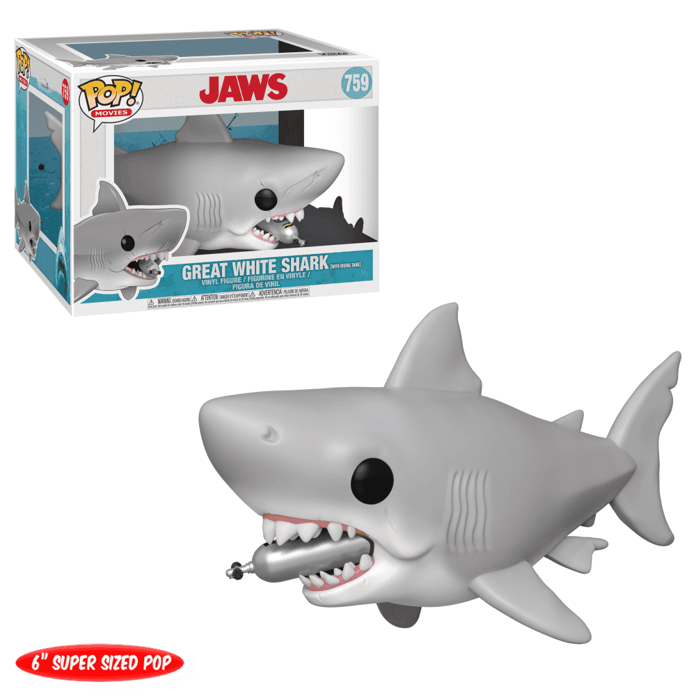 image de Great White Shark with diving tank (6 inch)