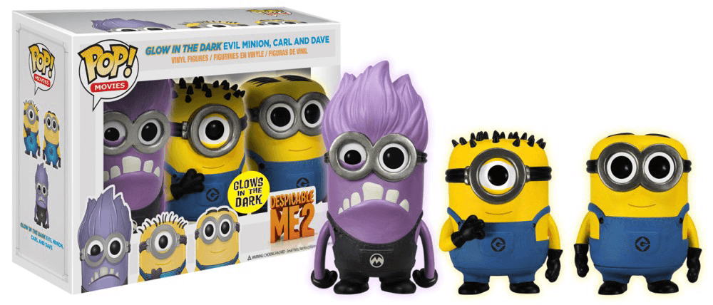 image de 3 Pack - Evil Minion (Glow in the Dark), Carl, and Dave