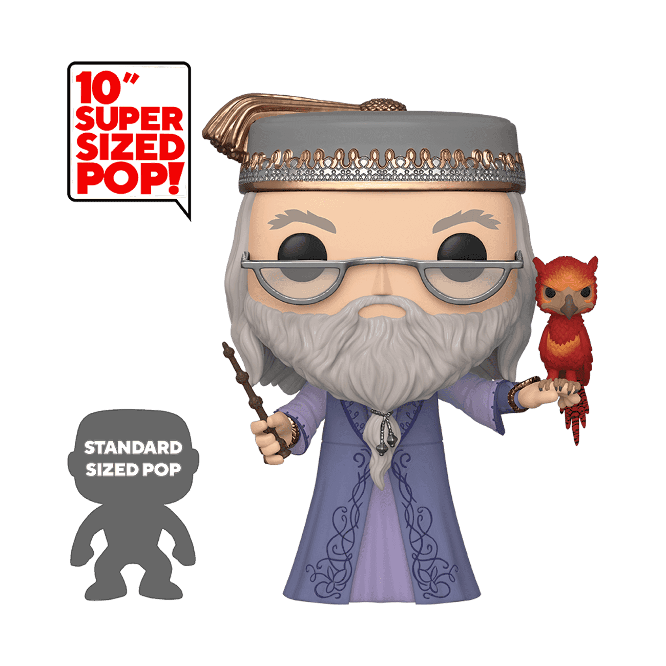 image de Albus Dumbledore with Fawkes (10 inch)