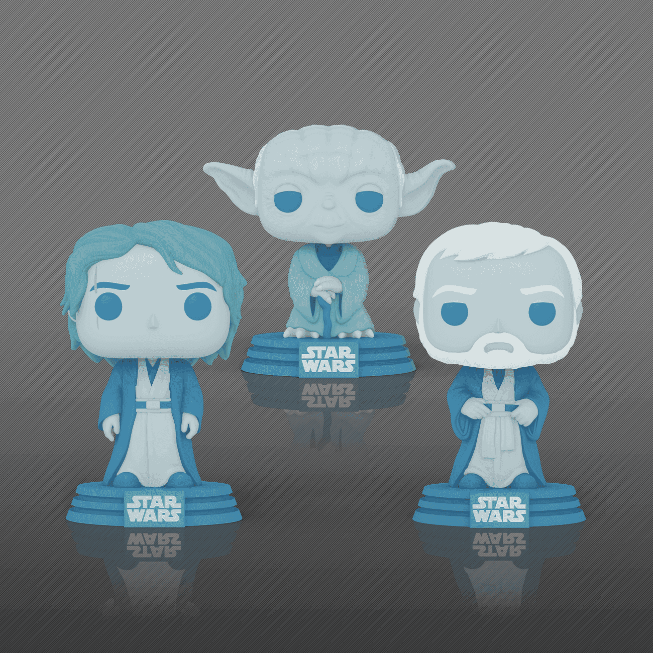 image de Anakin Skywalker /  Yoda / Obi- Wan Kenobi (Endor) (Glows in the Dark) - 3 Pack