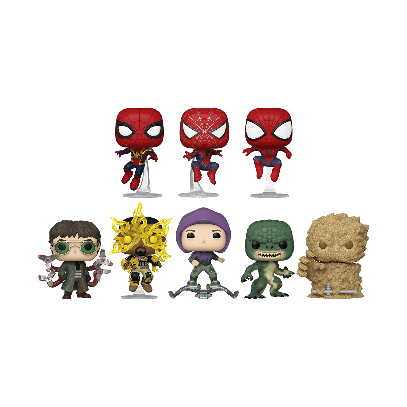 image de Spider-Man / Friendly Neighborhood Spider-Man / The Amazing Spider-Man / Doc Ock / Electro / Green Goblin / The Lizard / Sandman - 8 Pack