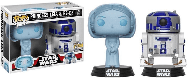 image de 2 Pack- Holographic Leia & R2-D2